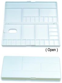 Diversa forma de la pintura de la paleta de la acuarela de la pintura tamaño plástico blanco de los accesorios de diverso
