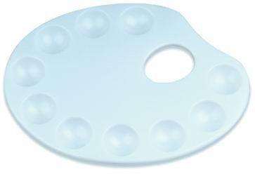 Diversa forma de la pintura de la paleta de la acuarela de la pintura tamaño plástico blanco de los accesorios de diverso