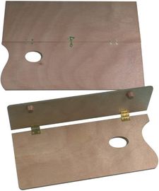 Paleta de madera oval plegable para los artistas, paleta natural de la pintura de la pintura de aceite del color