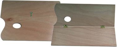 Paleta de madera oval plegable para los artistas, paleta natural de la pintura de la pintura de aceite del color