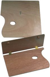 Paleta de madera oval plegable para los artistas, paleta natural de la pintura de la pintura de aceite del color