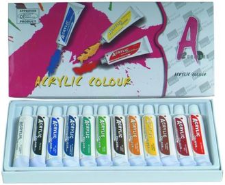 La pintura hermosa del arte colorea los colores primarios 6 X del arte X 12ml/12 12ml/18 tubos de X 12ml