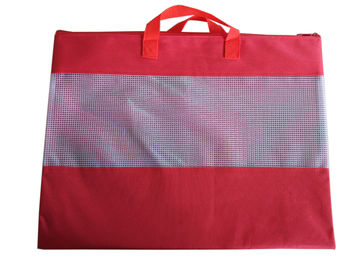 El tamaño Mesh Bag With Handle, B4 del poliéster, el color sólido, el color y el tamaño pueden ser modificados para requisitos particulares